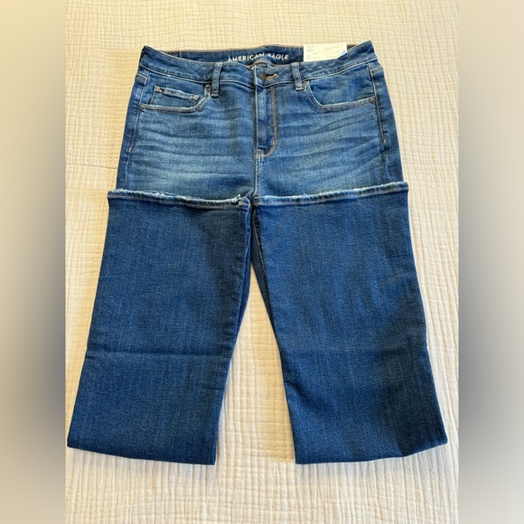 NWT - American Eagle - Stretch Kick Boot Jeans - Dark Vintage Wash - Size 12R - Picture 4 of 15